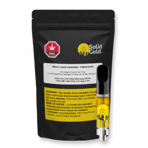 Solid Gold - Indica Liquid Diamond Vape Cart - 1g (Case of 12)